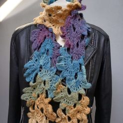 Crochet Angora-Style Flower Scarf 1 Crochet Angora-Style Flower Scarf 1