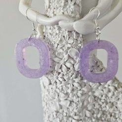 Handmade Resin Oblong Earrings
