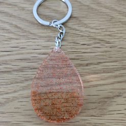 Handmade Resin Teardrop Keyring