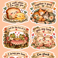 Stickers. Patchwork-style emotions