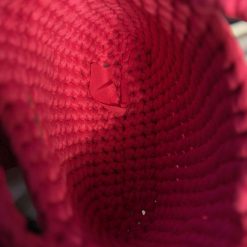 Crochet small pink tote bag with keychain 2