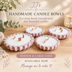 Handmade Eco-Resin Candle Bowls - Small