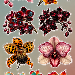Stickers. Orchids