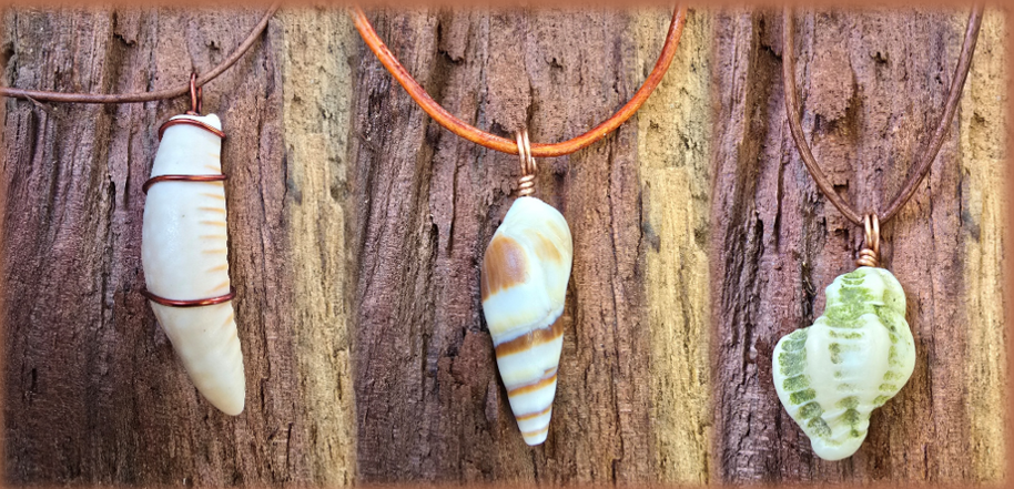 Copper Wrapped Shell Pendant/Necklace -Indiv.priced Copper Wrapped Shell Pendant/Necklace -Indiv.priced
