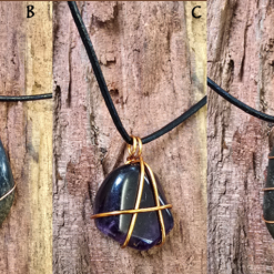 Copper Wrapped Stone Pendant/Necklace -Indiv.priced