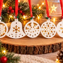 Set of 5 hanging scent infused Christmas decorations