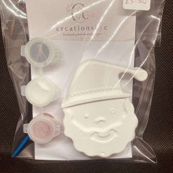 Paint your own plaster santa head