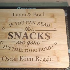 Personalised Bamboo Chopping Board - If You Can Read This The Snacks Are Gone 2 Personalised Bamboo Chopping Board - If You Can Read This The Snacks Are Gone 2