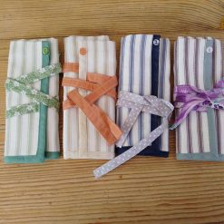 Handmade make up brush holder roll