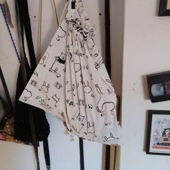 handmade fabric laundry bags with drawstring closure