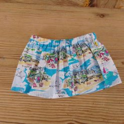 Baby skirt made from a seaside theme fabric. 3-6 months