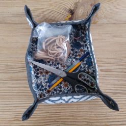 fabric storage trays for use in the bedroom, bathroom or office.