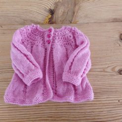 Baby cardigan in pink for baby 0-3 months
