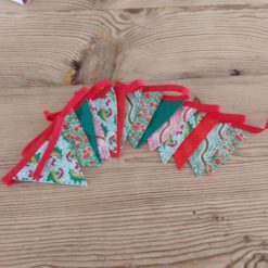 Christmas mini bunting in a red green colourway
