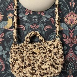 Leopard print fluffy crochet bag 2