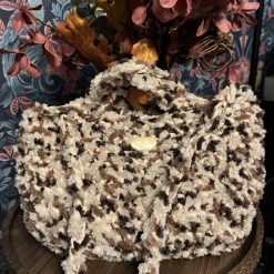 Leopard print fluffy crochet bag 3