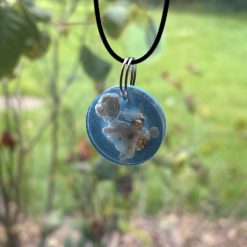 Resin Blue cloud pendant
