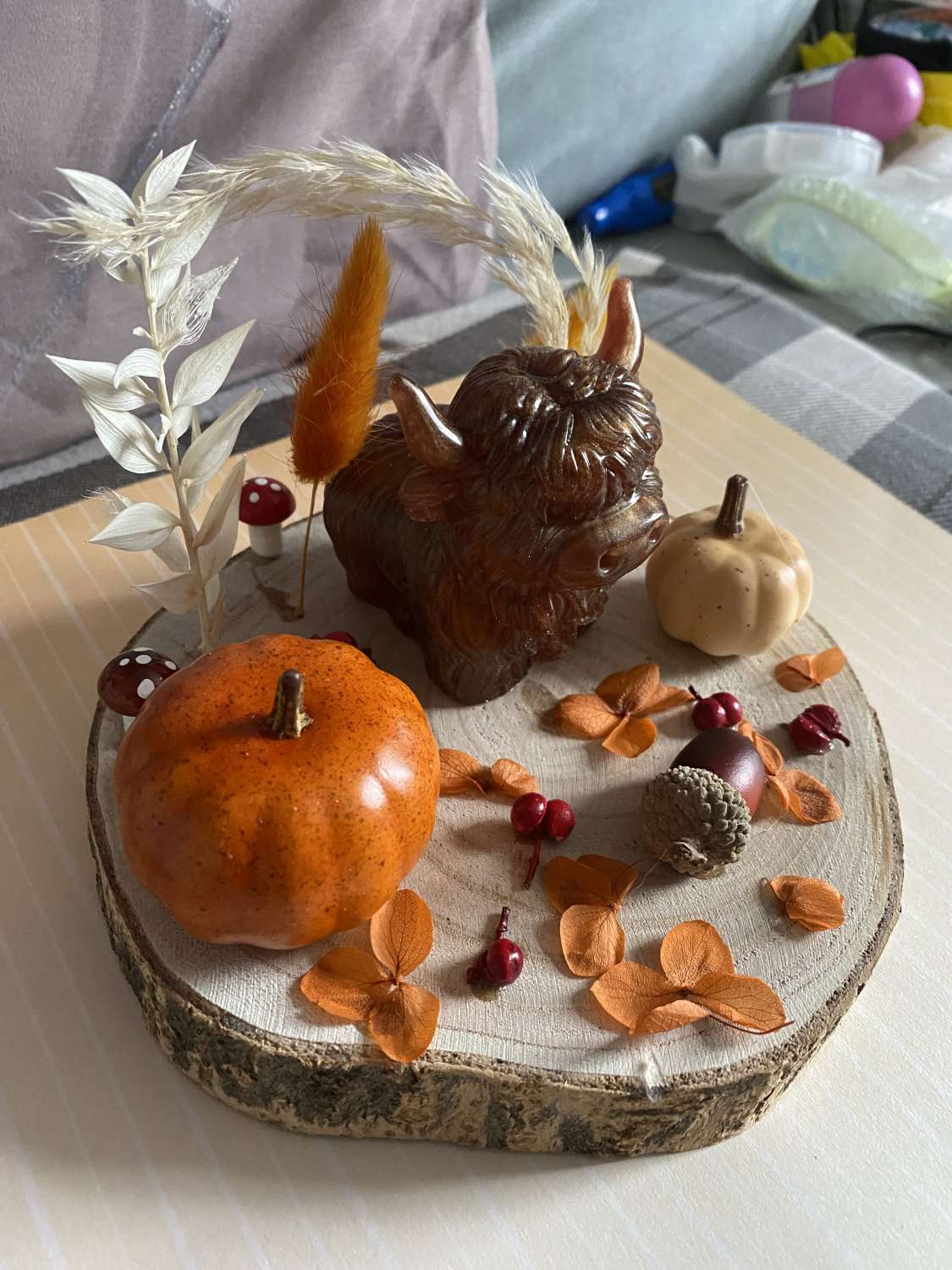 🐮 HIGHLAND COW — AUTUMNAL DISPLAY PIECE ✨ 🐮 HIGHLAND COW — AUTUMNAL DISPLAY PIECE ✨