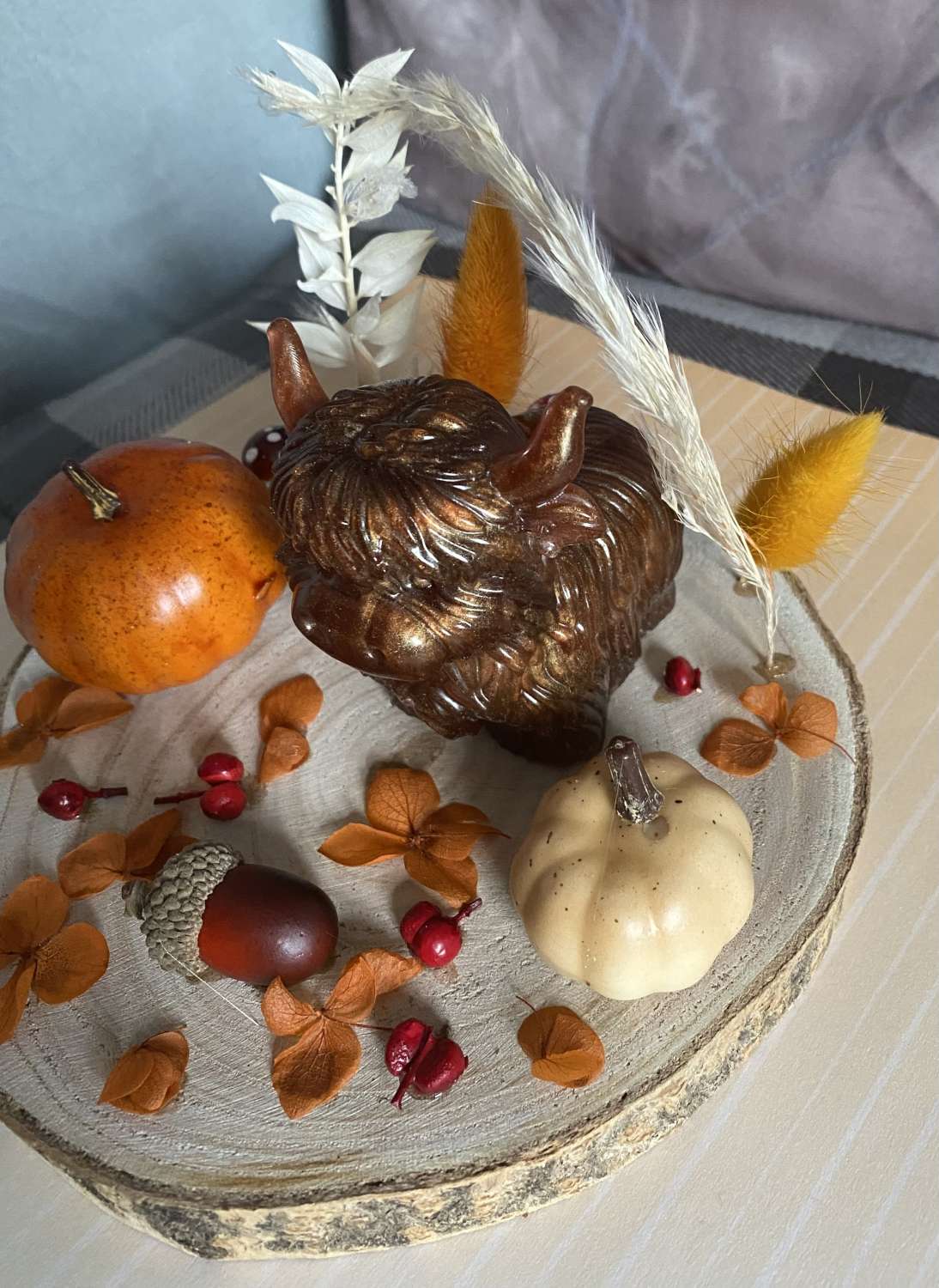 🐮 HIGHLAND COW — AUTUMNAL DISPLAY PIECE ✨ 🐮 HIGHLAND COW — AUTUMNAL DISPLAY PIECE ✨