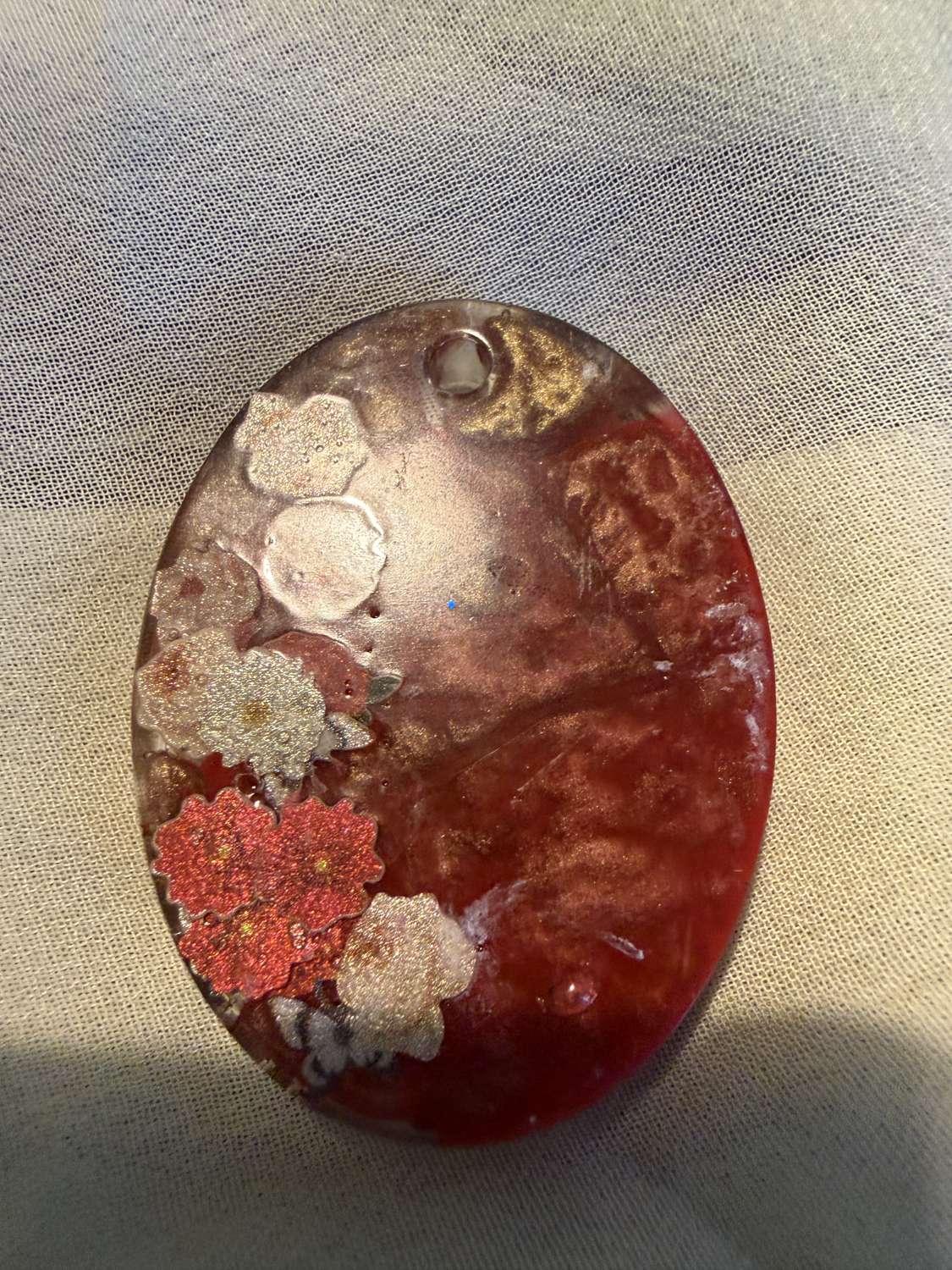 Handmade resin red pendant Handmade resin red pendant