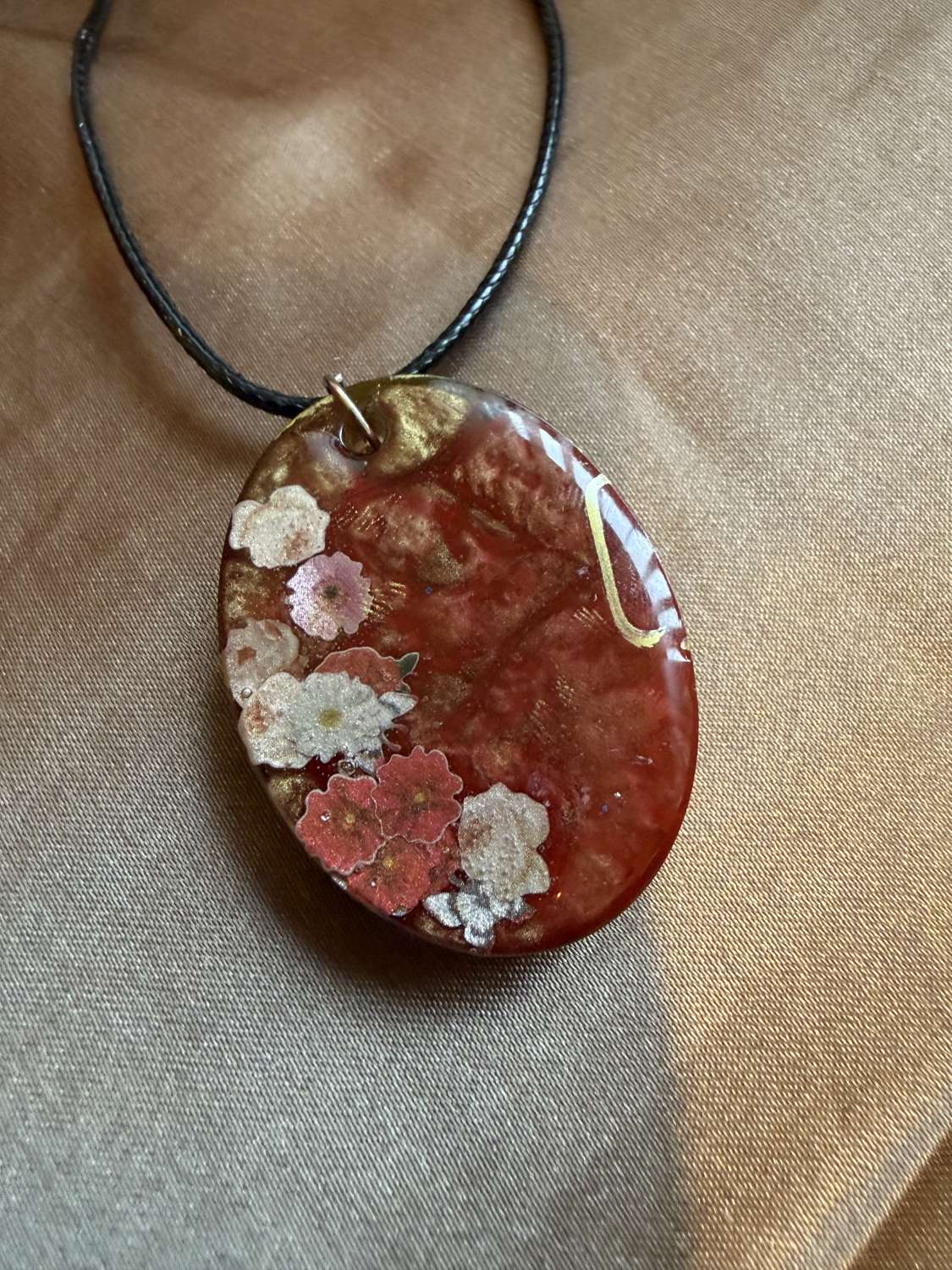 Handmade resin red pendant Handmade resin red pendant