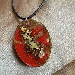 Handmade resin red pendant 3 Handmade resin red pendant 3