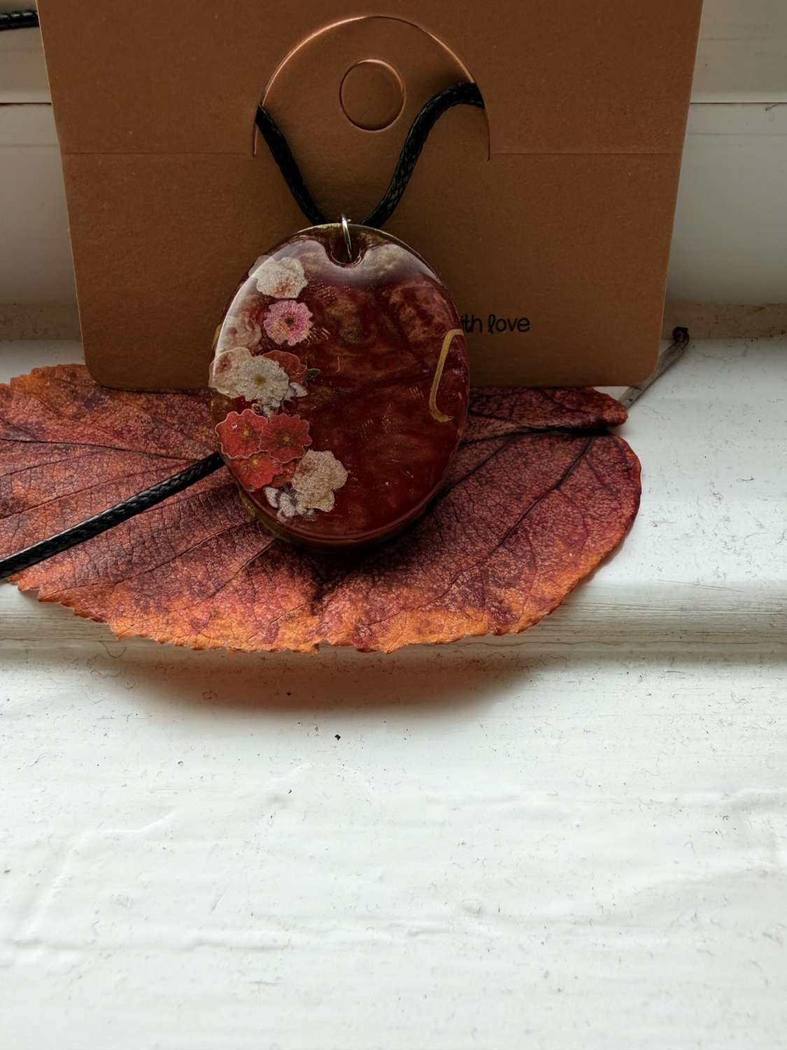 Handmade resin red pendant Handmade resin red pendant