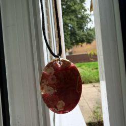 Handmade resin red pendant 5 Handmade resin red pendant 5