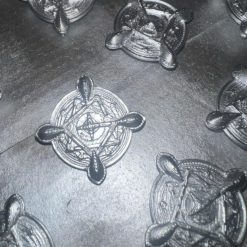 Chrome Ghost Inspired Cosplay Buttons, Set of 6