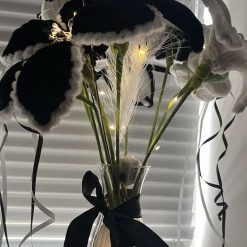 Black and white flowers