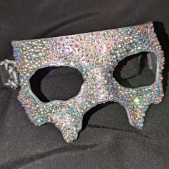 Papa V Perpetua Ghost Inspired Cropped Cut Forehead Mask With Rhinestones