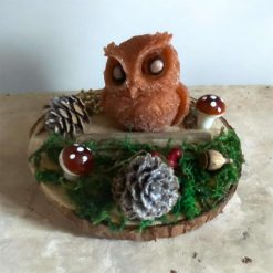 🦉 WOODLAND OWL SCENE — Handmade Keepsake ✨