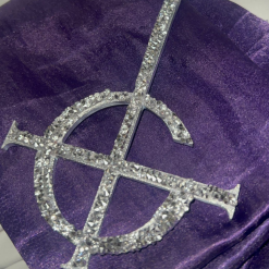 Ghost Band Grucifix Necklace Mirror Crystals Inverted Cross Gothic Rock
