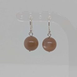 Mocha Moonstone Earrings (Sterling Silver Shepherd hook) (Copy)