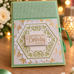 Shadow box birthday card