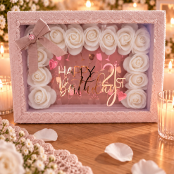 Shadow box 21st Birthday Card