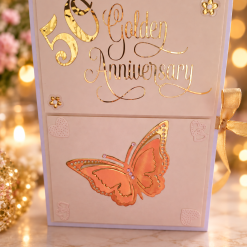 Golden wedding Shadowbox card
